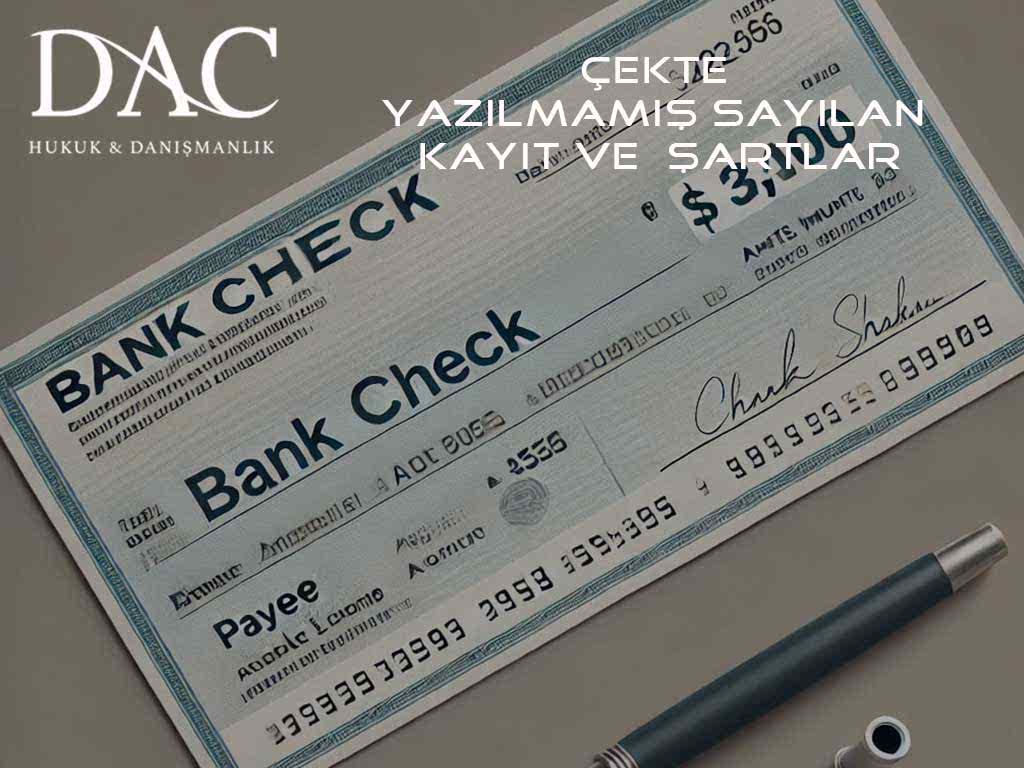 Çekte Yazılmamış Sayılan Kayıt ve Şartlar